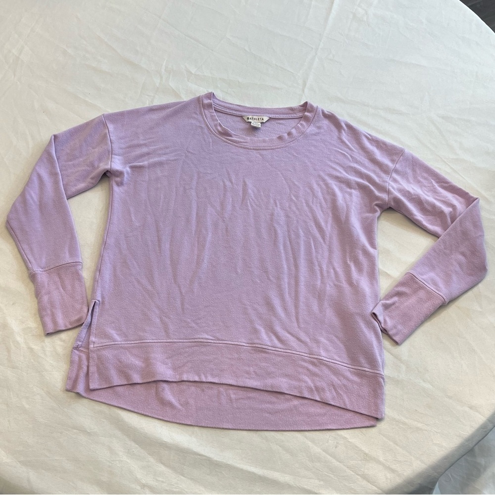 ATHLETA Modal Women’s Luxe Sweatshirt, Size Medium.